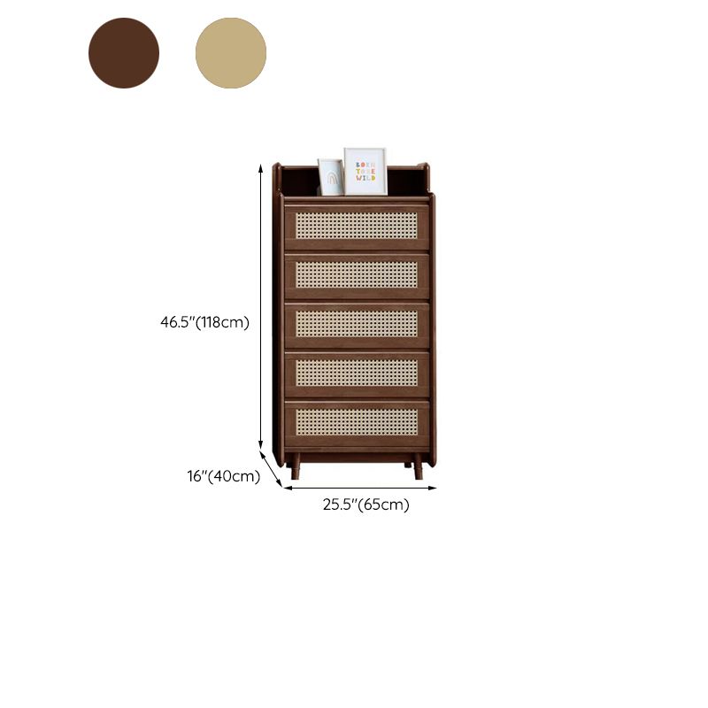 25.59" Wide Accent Chest Mid-Century Modern Wood Chest with Rattan Accent Clearhalo 'Cabinets & Chests' 'cabinets_chests' 'furn' 'furn_cabinets_chests' 'Furniture' 'Living Room Furniture' 1200x1200_985275c5-7c2c-4ebc-ab13-a67ea2424f4f