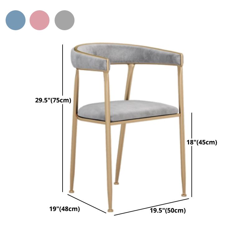 Glam Style Dining Arm Chair Upholstered Open Back Dining Chair for Indoor Clearhalo 'Dining Chairs' 'Dining Tables & Seating' 'dining_chair' 'furn' 'furn_dining_chair' 'Furniture' 'furniture_dining_chair' 'Kitchen & Dining Furniture' 1200x1200_9854d898-51be-4c4e-a7d9-b494e3a7c9fc