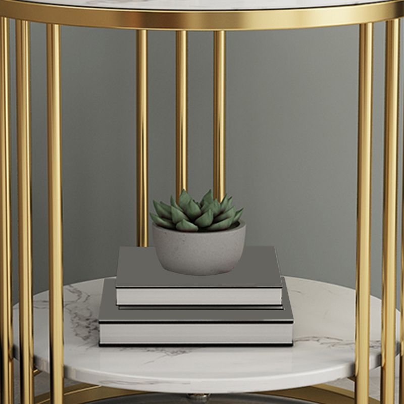 Table d'appoint de canapé à cadre de table rond minimaliste pour le salon