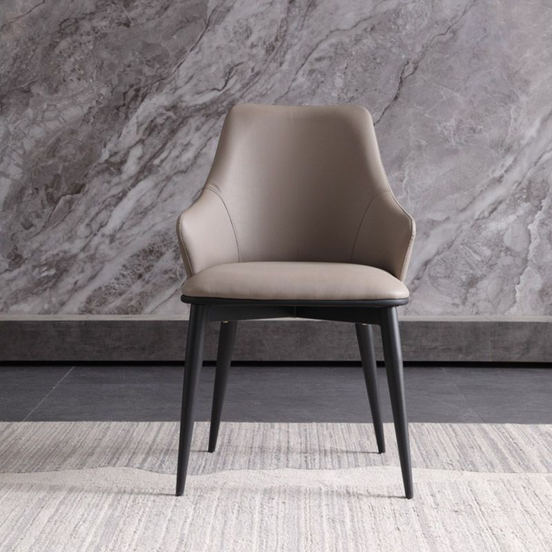 Industrial Style Arm Chair Metal Solid Back Dining Room Chair for Home Clearhalo 'Dining Chairs' 'Dining Tables & Seating' 'dining_chair' 'furn' 'furn_dining_chair' 'Furniture' 'Kitchen & Dining Furniture' 1200x1200_985842d4-e2a7-4668-a2d5-1ef0d593c219