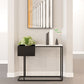 Glam Iron Console Accent Table Marble Console Sofa Table for Hall
