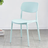Contemporary Stackable Side Chair Plastic Open Back Dining Side Chair