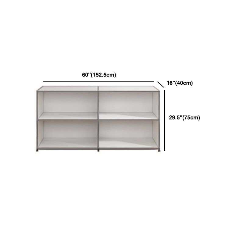 Sideboard in metallo bianco con cassetti a buffet da pranzo interno moderno
