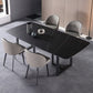 Black Double Pedestal Dinette Set 1/4/5 Pieces Indoor Designer Dining Table Set Clearhalo 'Dining Room Sets' 'Dining Tables & Seating' 'dining_room_set' 'furn' 'furn_dining_room_set' 'Furniture' 'Kitchen & Dining Furniture' 1200x1200_985c5304-8ca0-4f64-a1b9-7d89f008bbdf