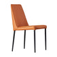 Industrial Style Side Chair Faux Leather Side Dining Chair with Metal Frame