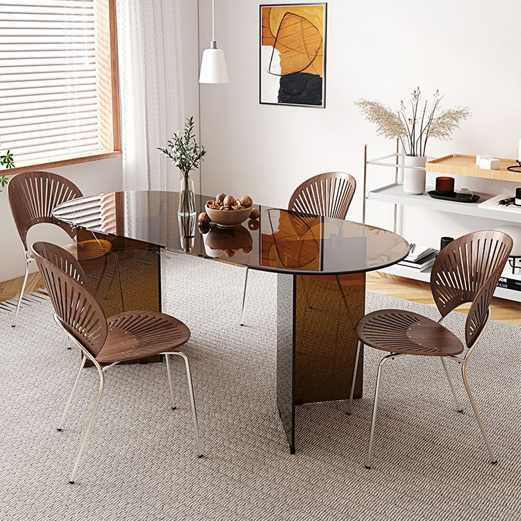 SECILTY STILE MOBILI DI VECOLO OVAL OVAL DOPPIO PEDESTALE PASSAGGIO TABELLO PER CASA