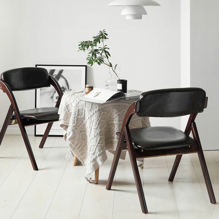 Scandinavian Home Side Chair Upholstered Open Back Wood Folding Dining Room Chair Clearhalo ' kitchen&dining_furn' 'Dining Chairs' 'Dining Tables & Seating' 'dining_chair' 'Furniture' 'furniture_dining_chair' 'Kitchen & Dining Furniture' 'kitchen' 1200x1200_985eae36-4a6e-4901-99a1-b8c4611d196d