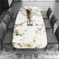 Glam Sintered Stone Dining Table Pedestal Base Casual Dining Table for Dining Room