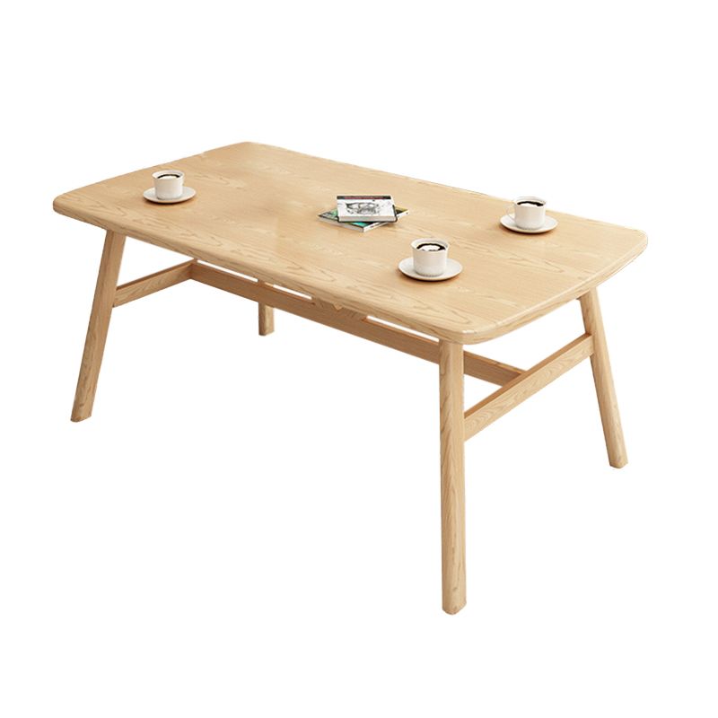 Contemporary Rectangular Dining Table with Trestle for 2-4 People