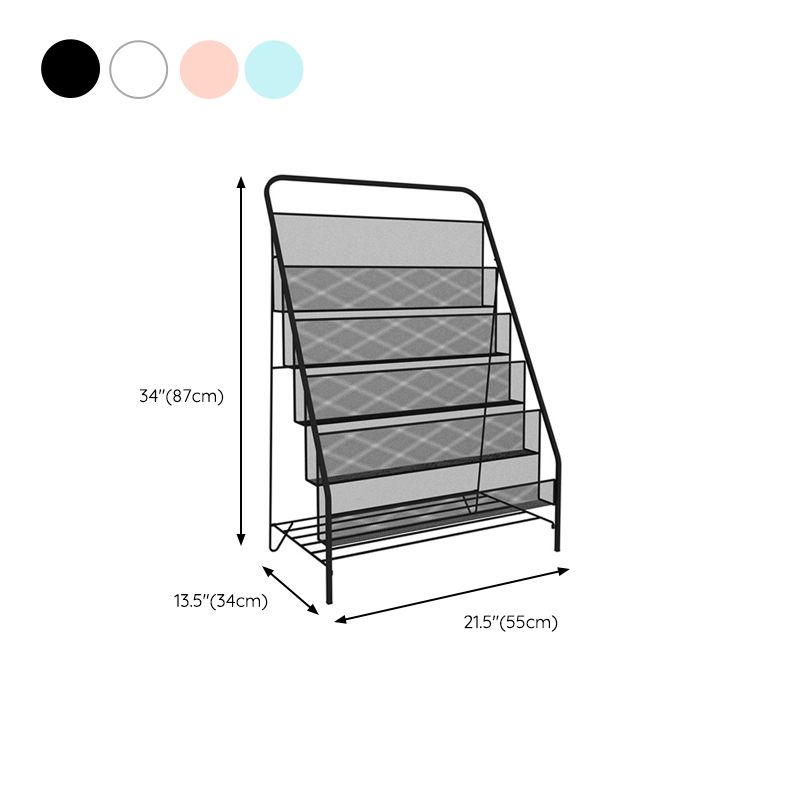 Scandinavian Shelf Bookcase Metal Etagere Bookshelf with Shelves