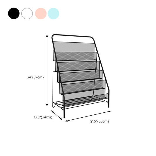 Scandinavian Shelf Bookcase Metal Etagere Bookshelf with Shelves