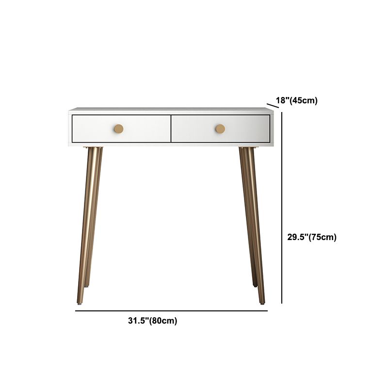 29.5" Height White Wood Top Make-up Vanity with 2 Drawer for Bedroom