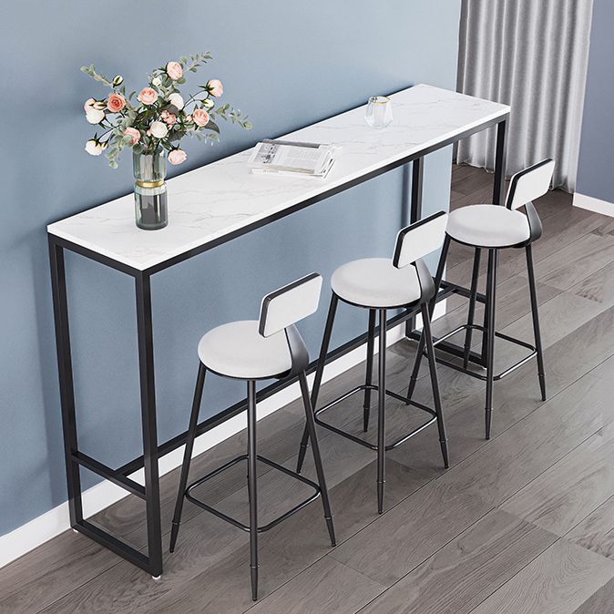 Modern Armless Backrest Counter Stool Iron Kitchen Bar Stool with Cushion Clearhalo 'Bar Furniture' 'Bar Stools' 'bar_stools' 'furn' 'furn_bar_stools' 'Furniture' 'furniture_bar_stools' 'Kitchen & Dining Furniture' 1200x1200_9861f4ea-314b-4de3-82cb-12e143d238ae