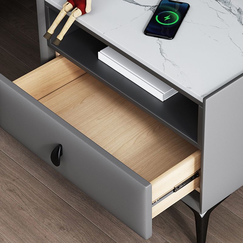 Modern de 20 pulgadas de noche de noche de almacenamiento abierto Top de 1 cortavadora incluida mesa nocturna