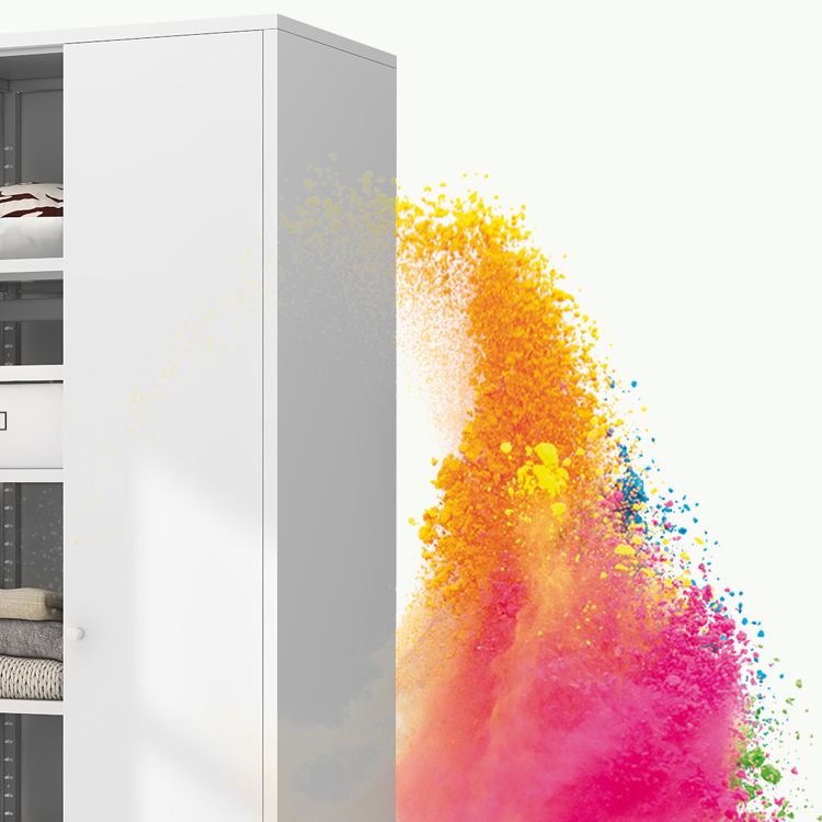 Stalen eigentijdse garderobe -armoire met benen scharnierende opbergkast