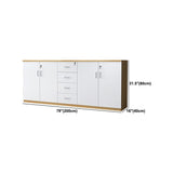 Bloqueo de cajones Archivo de estantes de almacenamiento de madera Archivo lateral moderno para la oficina