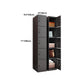 Black Metal Wardrobe Cabinet Contemporary Hinged Wardrobe Armoire Clearhalo 'Armoires & Wardrobes' 'armoires_wardrobes' 'Bedroom Furniture' 'furn' 'furn_armoires_wardrobes' 'Furniture' 1200x1200_9864c068-2697-4f98-a80c-cbab4aa3e801