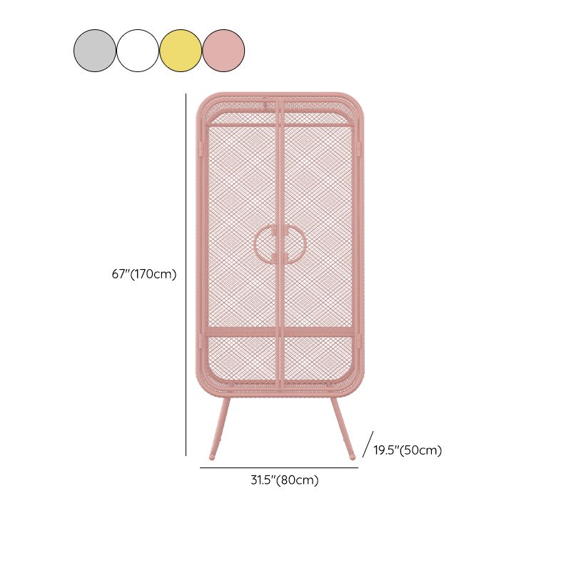 Noordse ijzeren rooster Garderobe Lange hangende opberg metalen opbergkast