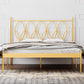 Glam 47 "lang metalen open frame bed met rechthoekig hoofdeinde