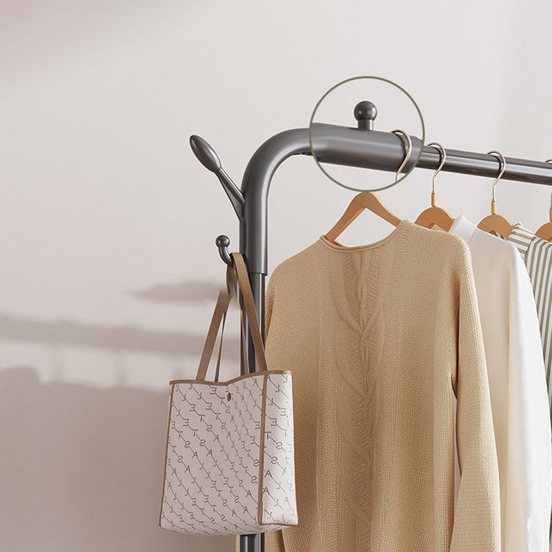 Contemporary Metal Coat Rack Storage Shelving Coat Rack with Coat Hooks Clearhalo 'Entry & Mudroom Furniture' 'furn' 'furn_hall_tree_coat_racks' 'Furniture' 'Hall Trees & Coat Racks' 'hall_tree_coat_racks' 1200x1200_9866c95c-2f10-4d93-89cf-f0d9383cdf6c