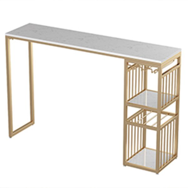 Stone Bar Table Traditional Luxury Rectangle Bar Dining Table with Sled Base Clearhalo 'Bar Furniture' 'Bar Tables' 'bar_tables' 'furn' 'furn_bar_tables' 'Furniture' 'furniture_bar_tables' 'Kitchen & Dining Furniture' 1200x1200_98683ae2-c9da-4aa8-a0e8-61a45bb3d085