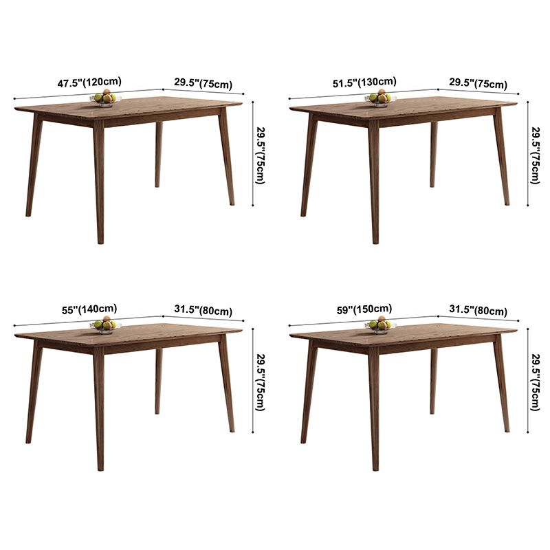 Rectangle Wood in Brown Dining Table Modern Ash Table with 4 Legs for Restaurant Clearhalo ' dining_table' 'Dining Tables & Seating' 'Dining Tables' 'furn' 'furn_dining_table' 'Furniture' 'furniture_dining_table' 'Kitchen & Dining Furniture' 'kitchen&dining_furn' 'kitchen' 'kitchen_dining_table' 1200x1200_986b2463-fa5d-4784-8b97-0a80680d3ef8