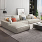 Loose Back Faux Ledersofa mit Chaise Square Arm Sofa - 70,87 "D.