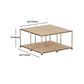 Contemporary Style Coffee Cocktail Table Metal 4 Legs Coffee Table