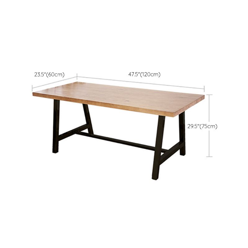 Rectangle Trestle Dining Table Modern Wood Table for Milk Tea Shop Clearhalo 'Dining Tables & Seating' 'Dining Tables' 'dining_table' 'furn' 'furn_dining_table' 'Furniture' 'Kitchen & Dining Furniture' 1200x1200_986cbdc0-e844-4e2f-8798-65f5c3b1bad9