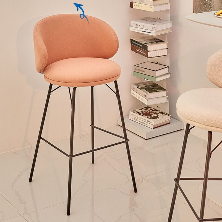 Modern Style Metal Bar-stool Bucket Counter Bar Stool for Home Clearhalo 'Bar Furniture' 'Bar Stools' 'bar_stools' 'furn' 'furn_bar_stools' 'Furniture' 'furniture_bar_stools' 'Kitchen & Dining Furniture' 1200x1200_986d7a01-58eb-4ea8-98b5-9a865053fbed