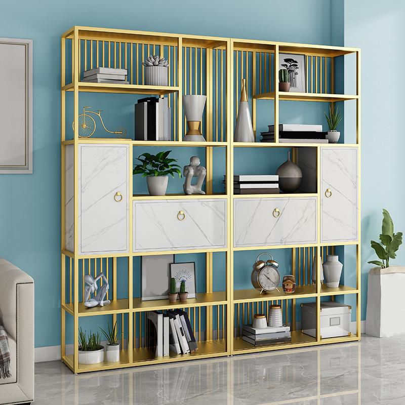 Modern Vertical Etagere Shelf Bookcase Metal Open Bookcase for Home Clearhalo 'Bookcases' 'furn' 'furn_bookcases' 'Furniture' 'Office Furniture' 1200x1200_986ecf41-b07f-4d4d-9007-222ed373db31