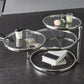 Extendable Coffee Table with Glass Round Top and Stainless Steel Base Clearhalo 'Coffee & Accent Tables' 'Coffee Tables' 'coffee_tables' 'furn' 'furn_coffee_tables' 'Furniture' 'Living Room Furniture' 1200x1200_986edbca-de11-4880-ad98-f65c06f92b1b