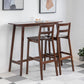 Eigentijdse rechthoekige bartafel Massief houten bar-eettafel met voetsteun