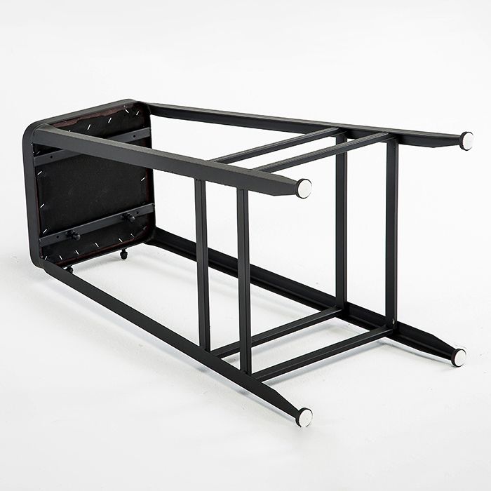 Sgabello da bar per bar con bancone senza braccio in stile industriale con cuscino in pelle e pedale