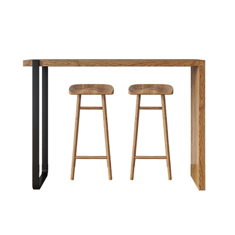 Indoor Contemporary Bar Dining Table Rectangle Shape Pine Wood Bar Table Clearhalo 'Bar Furniture' 'Bar Tables' 'bar_tables' 'furn' 'furn_bar_tables' 'Furniture' 'Kitchen & Dining Furniture' 1200x1200_9871b645-7bc4-4a25-9ee1-a4bf8245b0ad