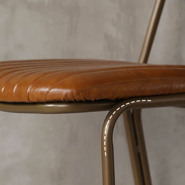 Industrial Metal Barstool Faux Leather Footrest Low Back Counter Stool with Iorn 4 Legs Clearhalo 'Bar Furniture' 'Bar Stools' 'bar_stools' 'furn' 'furn_bar_stools' 'Furniture' 'Kitchen & Dining Furniture' 1200x1200_9871e2e0-2d19-4231-bd9d-a6068571dba3