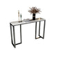 Modern Accent Table with Stone Top and Black Frame Base Console Clearhalo 'Console Tables' 'console_tables' 'Entry & Mudroom Furniture' 'furn' 'furn_console_tables' 'Furniture' 1200x1200_9872f81f-2f8d-40c7-8896-4015cf888a1c