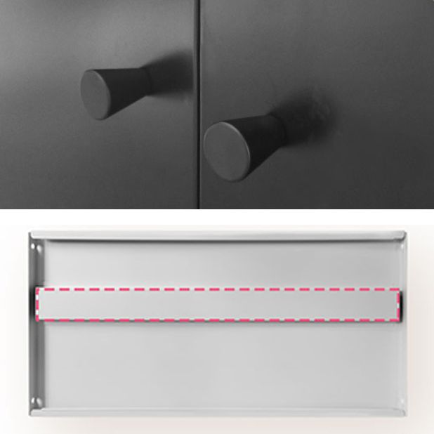 Contemporary Style Metal Bookcase Closed Back Bookshelf for Home Office