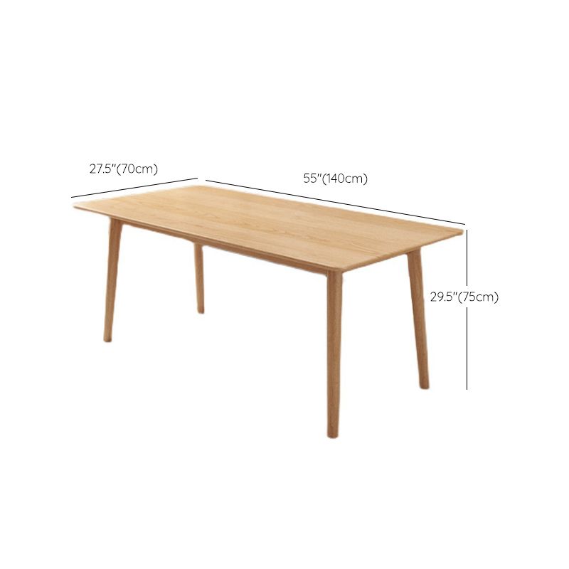 Mesa de comedor de madera estilo Glam, mesa rectangular con patas de madera para cocina