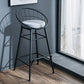 Glam Metal Bar and Counter Stool Round Low Back Stool with 4 Legs Clearhalo 'Bar Furniture' 'Bar Stools' 'bar_stools' 'furn' 'furn_bar_stools' 'Furniture' 'furniture_bar_stools' 'Kitchen & Dining Furniture' 1200x1200_98771611-f2c3-413f-8450-e33b347ff8e3