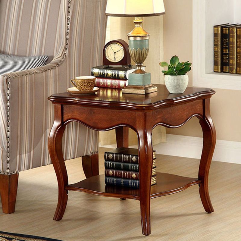 Traditional Square End Table 4 Legs Sofa Side End Table for Living Room Clearhalo 'Coffee & Accent Tables' 'End & Side Tables' 'end_side_table' 'end_side_tables' 'furn' 'furn_end_side_tables' 'Furniture' 'furniture_end_side_table' 'Living Room Furniture' 1200x1200_98796f4c-71dc-4766-bdaf-f8448a61125d