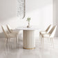 Modern Leatherwear Dining Table Set 1/4/5/7 Pieces Dinette Set with White Sintered Stone