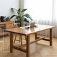 Rechteckiger Esstisch mit Böcken, moderner Holztisch für das Esszimmer