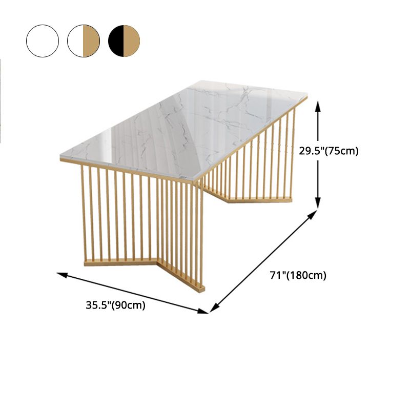 Glam Style 1/2/5/7 Pieces Dining Set Marble Top Dining Table Set with Velvet Chairs Clearhalo 'Dining Room Sets' 'Dining Tables & Seating' 'dining_room_set' 'furn' 'furn_dining_room_set' 'Furniture' 'furniture_dining_room_set' 'Kitchen & Dining Furniture' 'kitchen&dining_furn' 'kitchen' 1200x1200_987c7b1e-ef28-427a-a564-f50532702891