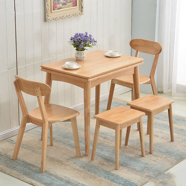 Extendable Dining Table Rectangle Table for Kitchen Dining Room Clearhalo 'Dining Tables & Seating' 'Dining Tables' 'dining_table' 'furn' 'furn_dining_table' 'Furniture' 'Kitchen & Dining Furniture' 1200x1200_987d5f0d-869c-4459-a50b-e83642509a1a