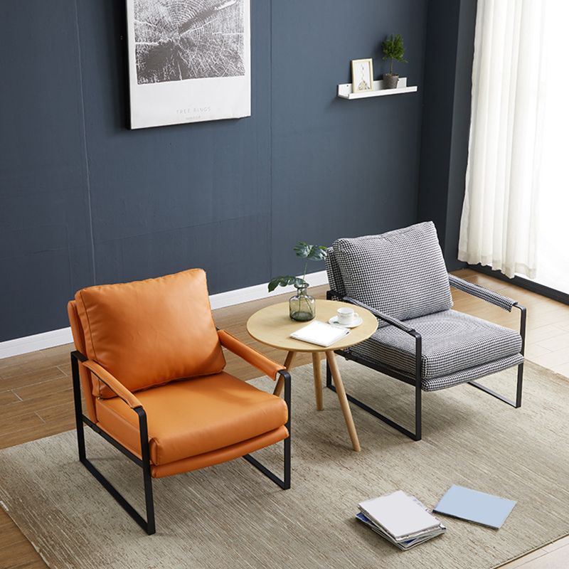 Industrial Arms Included Chair 28.34" Wide Pillow Back Square Arm Chair Clearhalo 'Accent Chairs' 'accent_chairs' 'Chairs & Seating' 'furn' 'furn_accent_chairs' 'Furniture' 'Living Room Furniture' 1200x1200_98812841-5711-4603-9d01-914d48f93705