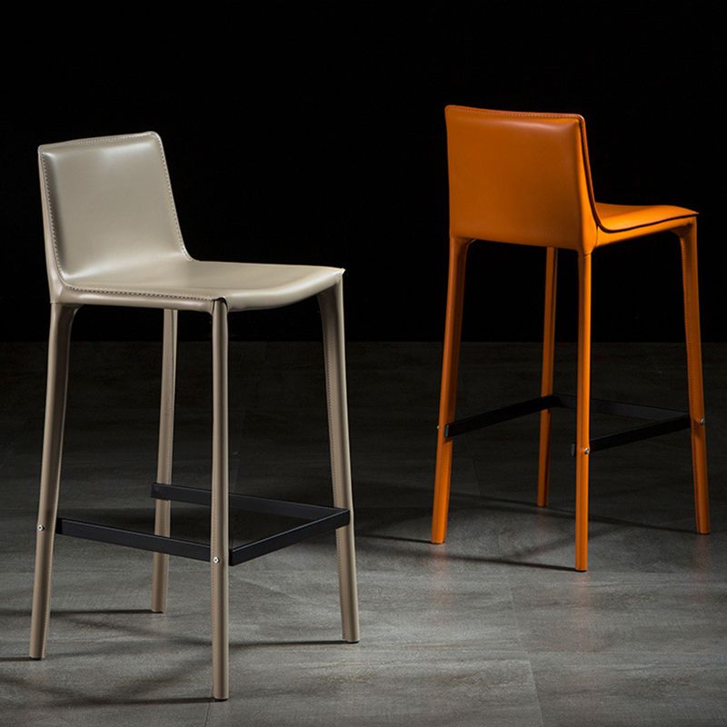 Coffee Shop Low Back Bar Stool Contemporary Leather Square Counter Chair Clearhalo 'Bar Furniture' 'Bar Stools' 'bar_stools' 'furn' 'furn_bar_stools' 'furniture_bar_stools' 'Kitchen & Dining Furniture' 'kitchen&dining_furn' 'kitchen' 'kitchen_furn' Furniture' 1200x1200_98827cb1-905b-4607-bd6a-b905641bae1d