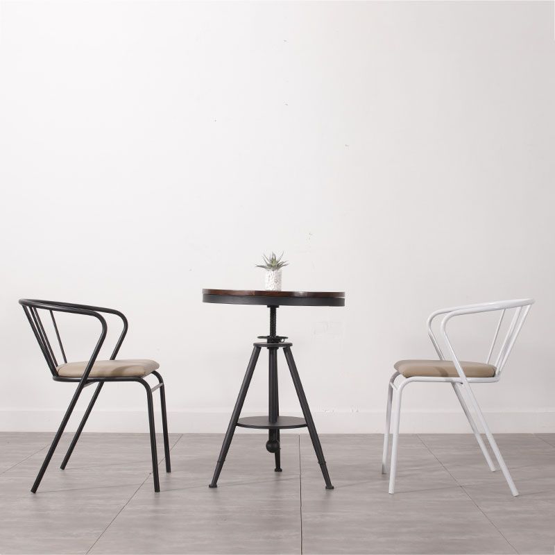 Contemporary Chairs Dining Arm Windsor Back Side Chairs with Metal Legs for Kitchen Clearhalo 'Dining Chairs' 'Dining Tables & Seating' 'dining_chair' 'furn' 'furn_dining_chair' 'Furniture' 'Kitchen & Dining Furniture' 1200x1200_98834ba9-bcc8-4262-a0a8-1cd6609e84bb