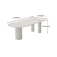 Modern Dinner Table White Faux Marble Top Dining Table with 3 Legs