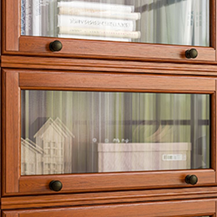 Libreria moderna di libreria in legno chiuso con porta per ufficio